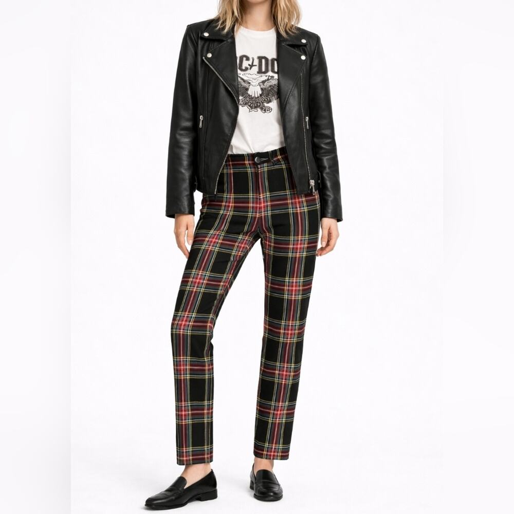 J.CREW FACTORY Ruby Full Length Pant Straight Leg Stewart Tartan Plaid Holiday
